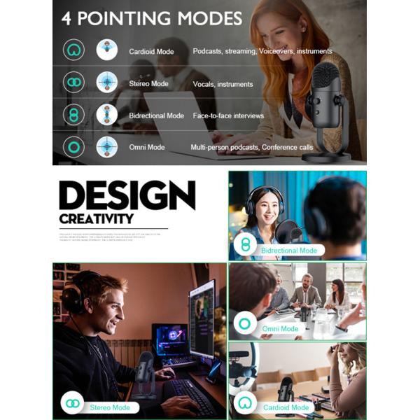 20Hz-20KHz Gaming Recording Microphone For PS 4&5 Headphone