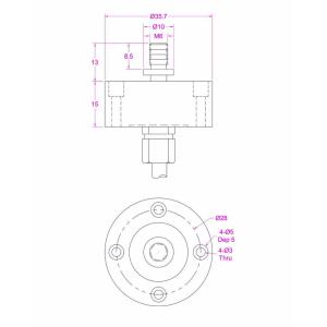 M6 Threaded Rod End Compression Load Cell 10kg 20kg 30kg 50kg