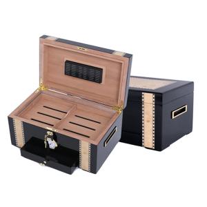 Custom Laser Engraved Humidor Cigar Box Professional With Cedar Lining