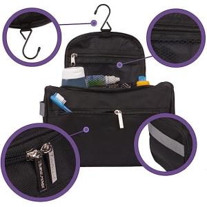 China Shockproof Hanging Travel Toiletry Bag Organizer Bathroom Hygiene Dopp Kit With Hook on sale