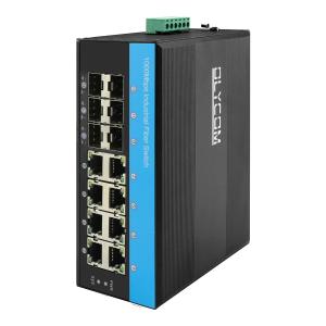 Cheap 2.5G L2 Managed Industrial PoE Network Switch Support ERPS MSTP Ring Din Rail for sale