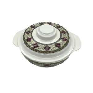 Ripple Melamine Salad Bowl With Lid Non Toxic 7.5" 531 Series CE