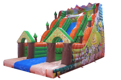 Quality Commercial Large Inflatable Slide Animal Kingdom Themed With Air Blower wholesale
