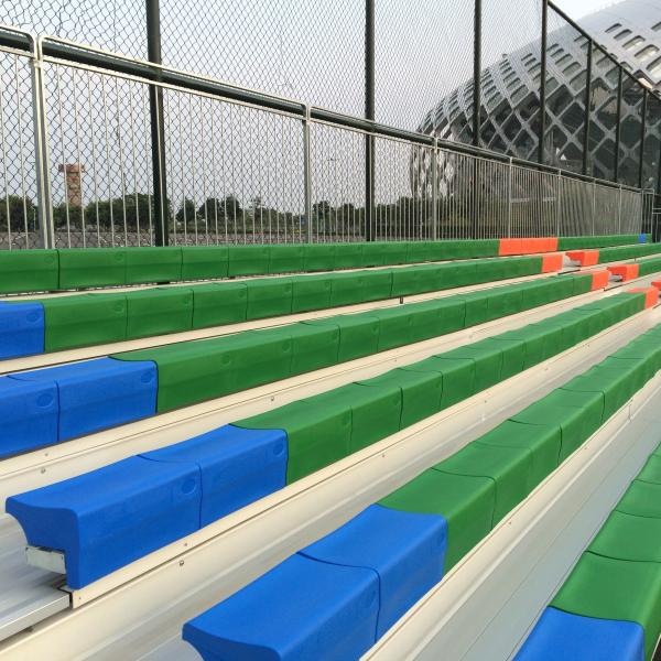 Quality Multi Color Aluminum Bleacher Bench With Plastic Seats Corrosion Resistant wholesale