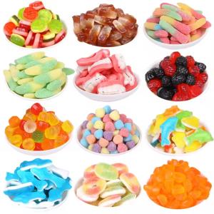 OEM Custom Fruit Soft Candy Gummy Bear Bulk Gummy Worms Multi Colored