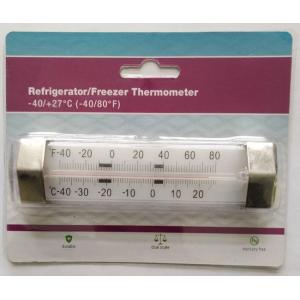 Mini Plastic Refrigerator Freezer Thermometer With Slim Body 124*30*12mm