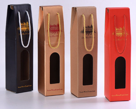 Manufacturer corrugated paper gift box custom portable wine box double pack wine box packaging box