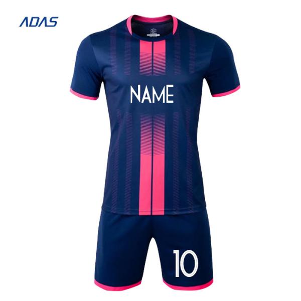Quality 100% Polyester Soccer Uniform Quick Dry Sublimated Jersey Season wholesale