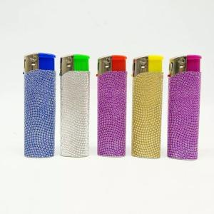 Customization Import Direct Refill Cigarette Electric Lighter with Diamond