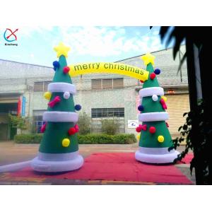 China Customized 8OZ Fabric Inflatable Advertising Christmas Arch With Digital Printing on sale