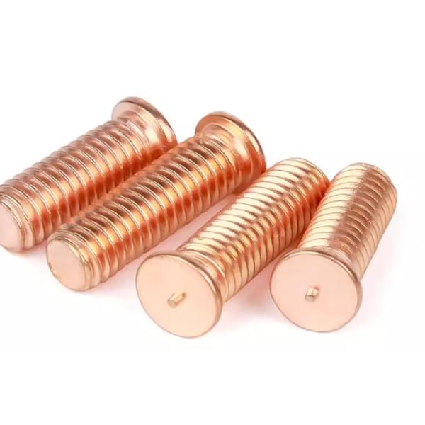 Quality High-Quality M12 & M20 Brass-Plated Weld Stud Bolts with Nut and Washer T1 T2 T3 for Durable Metal wholesale