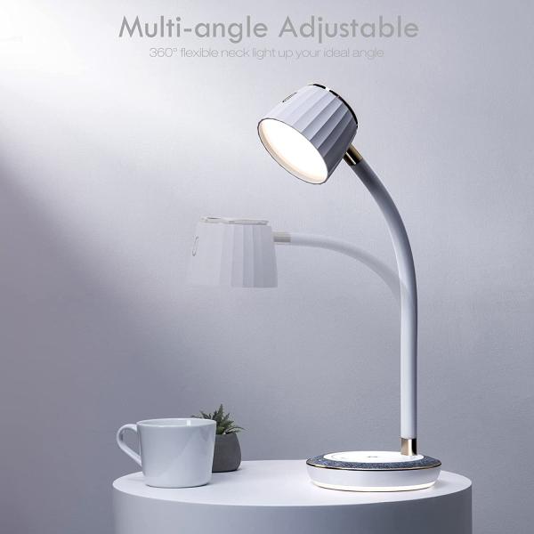 Desk Lamp with QI Wireless Charing Station LED Table Lamp Eye-Caring Table Lamp