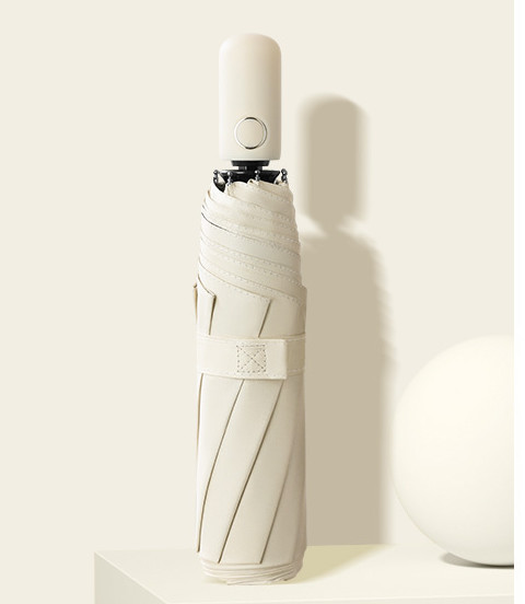 Quality Fully Auto Open And Close Compact Portable 3 Folding Fiberglass Shaft By 8 Ribs Travel Umbrella wholesale