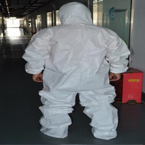 Cheap Waterproof White Disposable Suits PP PE Protective Coverall for sale