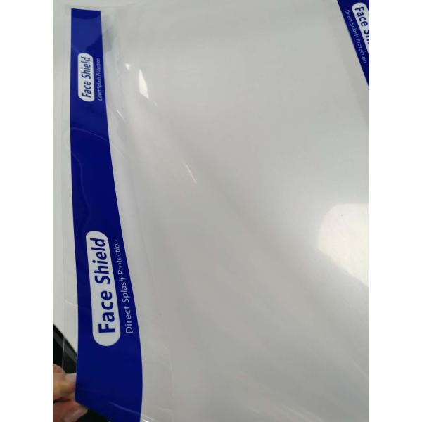 Quality Disposable Face Shield Material 0.25mm Anti Fog PET Sheet Splash Proof wholesale