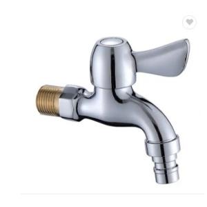 Modern Design Brass Basin Faucet With Plated Chrome Finish And Short Brass Valve