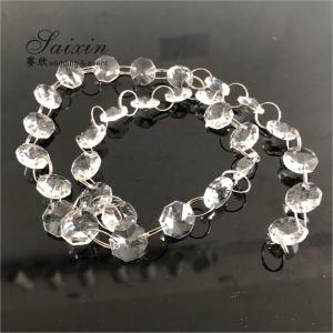 AAA 14mm machine cut clear octagon shape hanging crystal decorations bead for