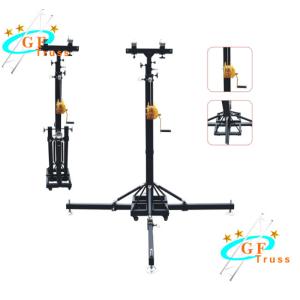 6M Black Alu 6061-T6 Crank Truss Speaker Stand For Prerformance