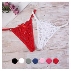 Lacey G Strings Low Rise String Thong Rhinestone Back Thong Invisible Panties