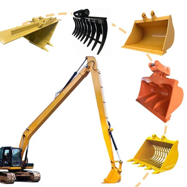 Excavator Long Reach Boom and Arm Extended Boom Arm in 15m 16m 17m 18m Sizes for Construction Machinery Parts