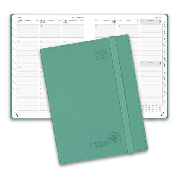 Quality OEM Green Medium Academic Planner With Monthly And Weekly Schedule wholesale
