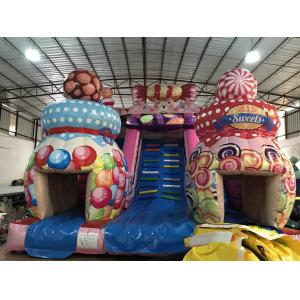 Customized High Inflatable Candy House Dry Slide For Christmas