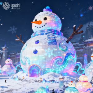 Yashi Factory 3D Christmas Snowman Decorative Lanterns for Christmas and Spring