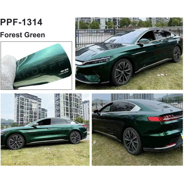 Forest Green Hydrophobicity Color Paint Protection Film Dry Installation Self