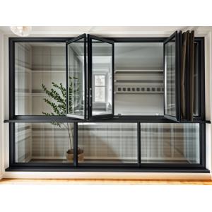 Powder Coating Folding Glass Windows Panels 5mm / 6mm Thickness