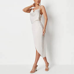 Anti Wrinkle Elegant Summer Dresses Asymmetric Customized Dinner Dresses