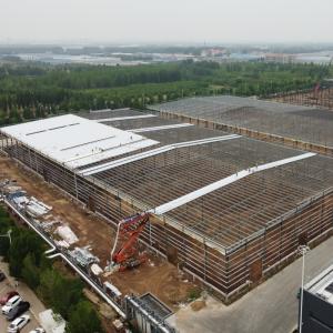 Prefab Steel Warehouse Building with Rock Wool Insulation