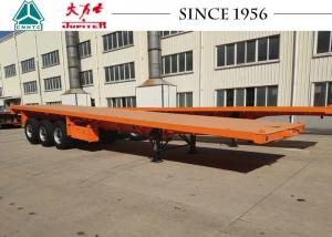 Cheap 40 FT 3 Axle Flat Deck Utility Trailer Steel Frame With Airbag Suspension for sale