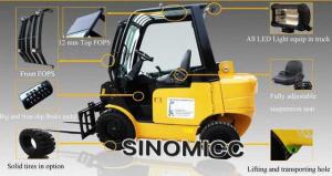 Cheap 3 ton telescopic forklift 30S from SINOMICC with Joystick,Fully tilting cabin,Side shifter for sale