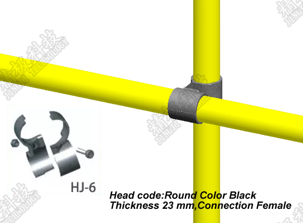 Thickness 23mm Metal Pipe Joints Flexible Tubing fitting For Dia 28mm Pipe HJ-6