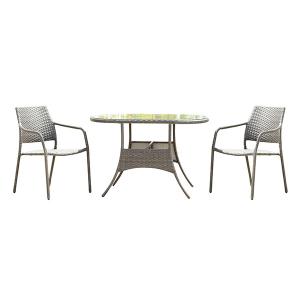 China B570mm D600mm Chair Bistro Table And Chairs Set Power Coated Aluminum on sale