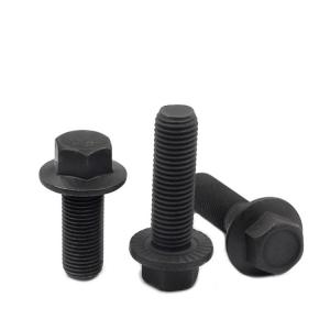 Zinc Flange Bolt M6 M8 M10 M12 Black Oxide Hex Head Bolts DIN 6921 with OEM