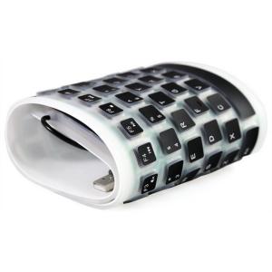 Wired USB Foldable Silicone Rubber Keyboard Slim Roll Up Travel Portable