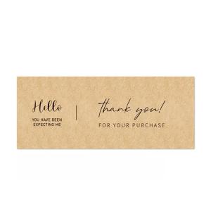 Waterproof Cardboard Box Sticker Custom Mailing Labels Brown Kraft