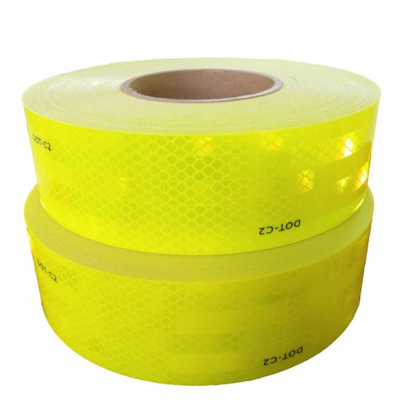 Quality Reflective Fluorescent Yellow Lime Green High Intensity Diamond Grade Prismatic Reflective Tape For Truck wholesale
