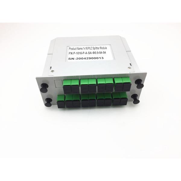 FTTH PON 1x16 PLC Fiber Splitter Plastic Plug In LGX Cassettes With SC Input / Output