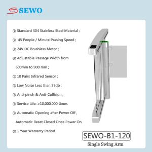 Smooth Operation I-shaped High Speed Gate Turnstile for Gymnasium Access Control