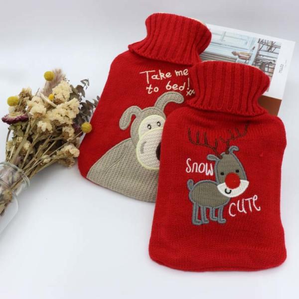 Quality Red Customised Rubber Hot Water Bag Leakage Proof wholesale