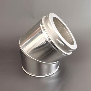 Stainless Steel 45 Degree Elbow Stove Chimney Pipe For Twist Locking System