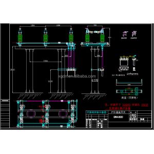 China High Reliability High Voltage Disconnect Switch Manually/Automatically Operated 3 Units for 1 Set EXW Trade Terms on sale