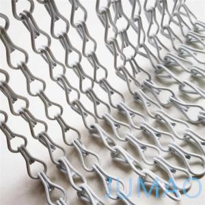 Architectural Metal Chain Link Screen Curtain Walls For Door White