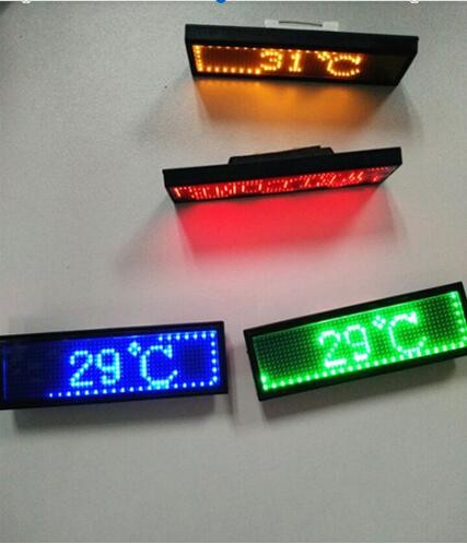 RGB Programmable Scrolling LED Sign , Rechargeable USB Flashing Electronic LED