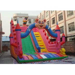 Lovely Cartoon Commercial Inflatable Slide , Kids Inflatable Slides For Park