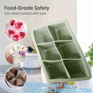 Silicone Ice Cube Molds With Removable Lids Reusable And BPA Free For Whiskey,