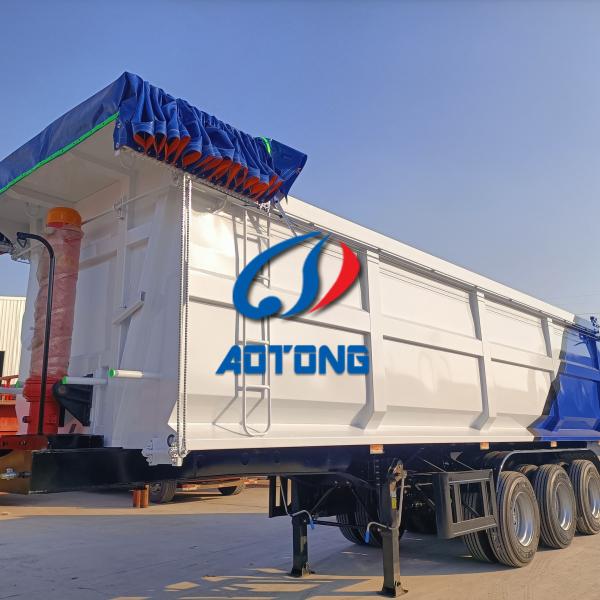 Quality 30000 kg Max Payload Rear Tipping Semi Trailer for Heavy Duty Construction Transport wholesale