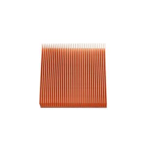 Pure Copper Skived Heatsink CNC machining Process Customized Fin Pitch